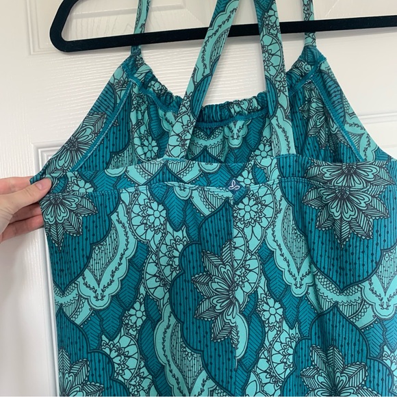 Prana Teal Green Blue Patterned Sundress Size Extra Large - Picture 6 of 6